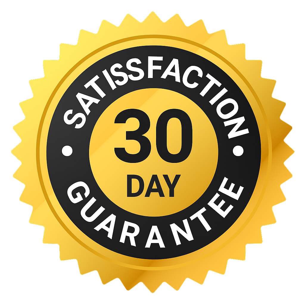 30-day money back guarantee badge for Vidalyn purchase